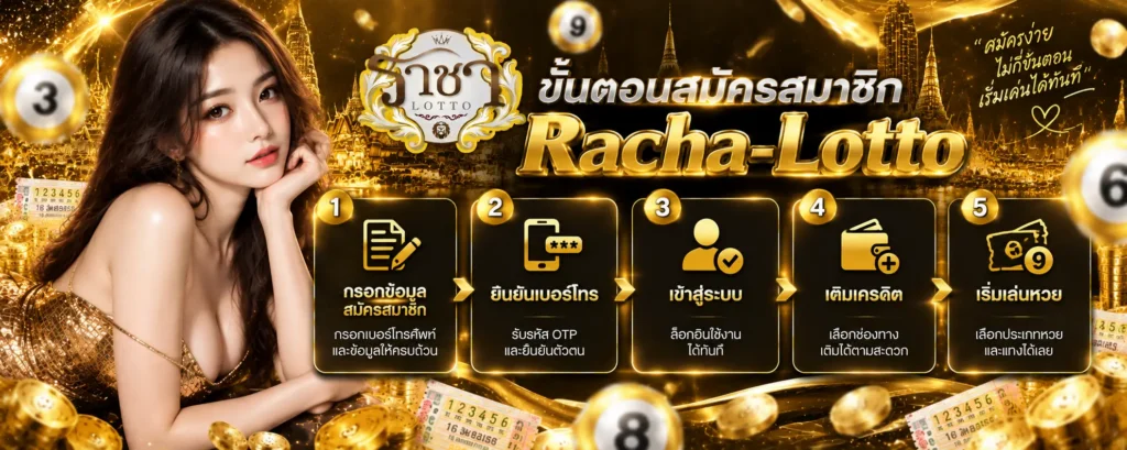 ขั้นตอนสมัครสมาชิก Racha-Lotto